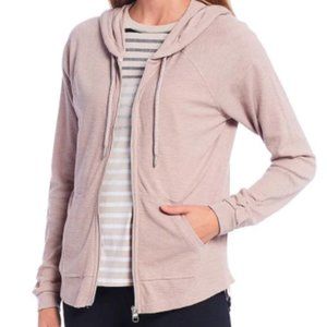 2 for $15 - Calvin Klein Ruched Long Sleeve Zip Hoodie "Even Sand" color Size XL